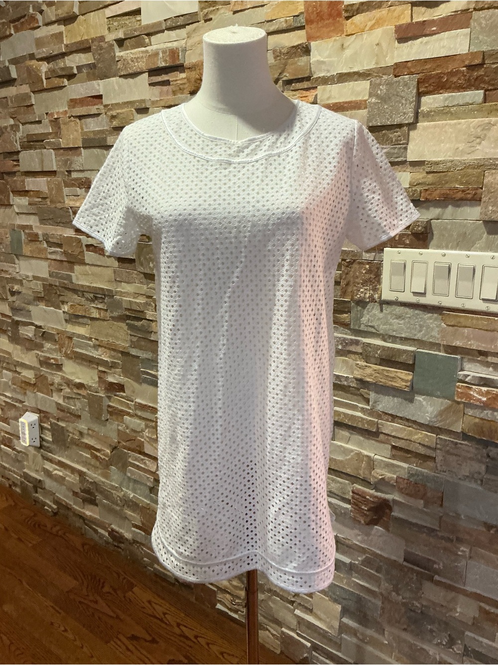 La Perla White Eyelet Lace Beach Cover-Up Dress